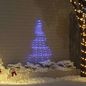Árbol de Navidad LED con 112 LED Azul 182 cm Metal