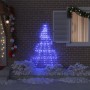 Árbol de Navidad LED con 112 LED Azul 182 cm Metal