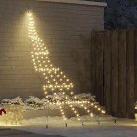 Árbol de Navidad LED con 168 LED Cálido 306 cm Metal
