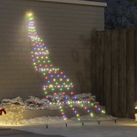 Árbol de Navidad LED con 168 LED Multicolor 306 cm Metal