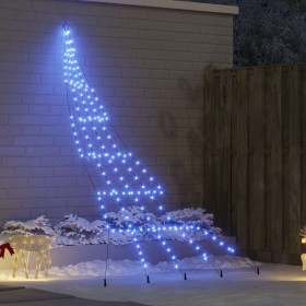 Árbol de Navidad LED con 168 LED Azul 306 cm Metal