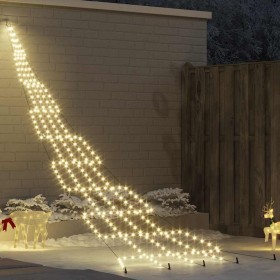Árbol de Navidad LED con 276 LED Cálido 511 cm Metal