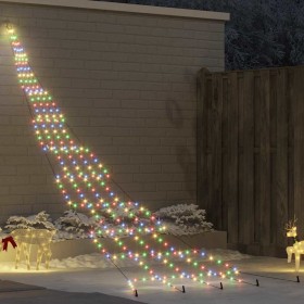 Árbol de Navidad LED con 276 LED Multicolor 511 cm Metal