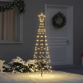 Árbol de Navidad LED con 390 LED Cálido 250 cm Hierro