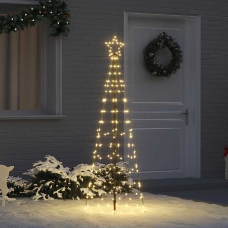 Árbol de Navidad LED con 390 LED Cálido 250 cm Hierro