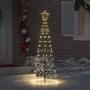 Árbol de Navidad LED con 390 LED Cálido 250 cm Hierro