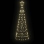 Árbol de Navidad LED con 390 LED Cálido 250 cm Hierro