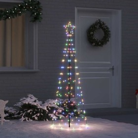 Árbol de Navidad LED con 390 LED Multicolor 250 cm Hierro