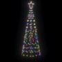Árbol de Navidad LED con 390 LED Multicolor 250 cm Hierro