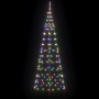 Árbol de Navidad LED con 390 LED Multicolor 250 cm Hierro