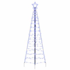 Árbol de Navidad LED con 390 LED Azul 250 cm Hierro