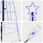 Árbol de Navidad LED con 390 LED Azul 250 cm Hierro