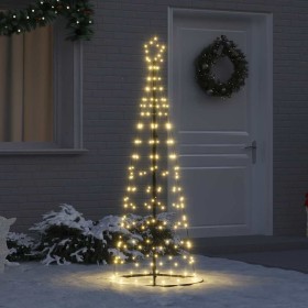 Árbol de Navidad LED con 390 LED Cálido 250 cm Hierro