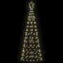 Árbol de Navidad LED con 390 LED Cálido 250 cm Hierro