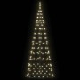 Árbol de Navidad LED con 390 LED Cálido 250 cm Hierro