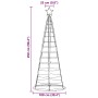 Árbol de Navidad LED con 390 LED con soporte Frío 250 cm Hierro