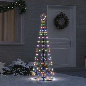 Árbol de Navidad LED con 390 LED Multicolor 250 cm Hierro