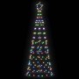 Árbol de Navidad LED con 390 LED Multicolor 250 cm Hierro