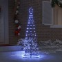 Árbol de Navidad LED con 390 LED con soporte Azul 250 cm Hierro