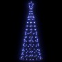 Árbol de Navidad LED con 390 LED con soporte Azul 250 cm Hierro