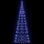 Árbol de Navidad LED con 390 LED con soporte Azul 250 cm Hierro