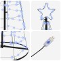 Árbol de Navidad LED con 390 LED con soporte Azul 250 cm Hierro