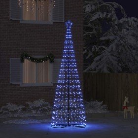 Árbol de Navidad LED con 800 LED con soporte Azul 400 cm Hierro