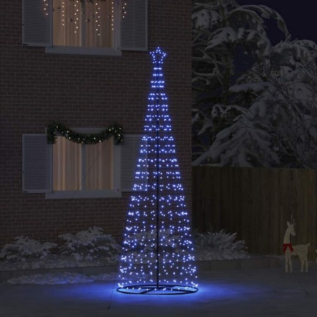 Árbol de Navidad LED con 800 LED con soporte Azul 400 cm Hierro