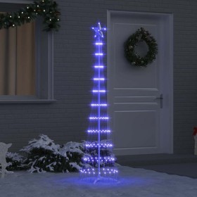 Árbol de Navidad LED con 230 LED Azul 51 x 51 x 190 cm Metal