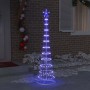 Árbol de Navidad LED con 230 LED Azul 51 x 51 x 190 cm Metal