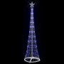 Árbol de Navidad LED con 230 LED Azul 51 x 51 x 190 cm Metal