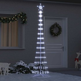 Árbol de Navidad LED con 290 LED Frío 70 x 70 x 250 cm Metal