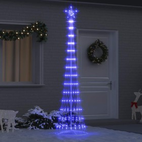 Árbol de Navidad LED con 290 LED Azul 70 x 70 x 250 cm Metal