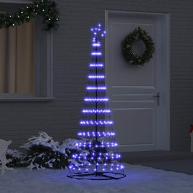 Árbol de Navidad LED con 230 LED Azul 71 x 71 x 184.5 cm Metal
