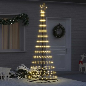 Árbol de Navidad LED Cálido 100 x 100 x 250 cm Metal
