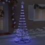 Árbol de Navidad LED con 290 LED Azul 100 x 100 x 250 cm Metal