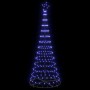 Árbol de Navidad LED con 290 LED Azul 100 x 100 x 250 cm Metal