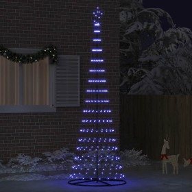 Árbol de Navidad LED Azul 100.5 x 100.5 x 302.5 cm Metal