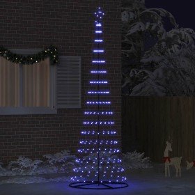 Árbol de Navidad LED Azul 100.5 x 100.5 x 302.5 cm Metal
