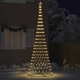 Árbol de Navidad LED Cálido 138.5 x 138.5 x 399 cm Metal