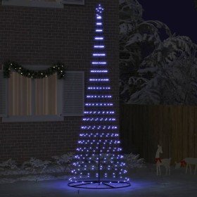 Árbol de Navidad LED Azul 138.5 x 138.5 x 399 cm Metal