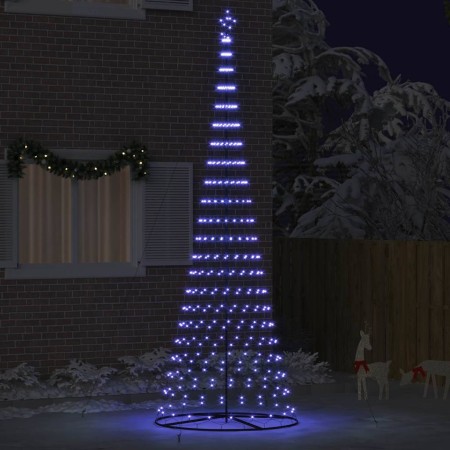 Árbol de Navidad LED Azul 138.5 x 138.5 x 399 cm Metal