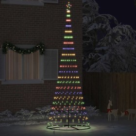 Árbol de Navidad LED Multicolor 138.5 x 138.5 x 399 cm Metal