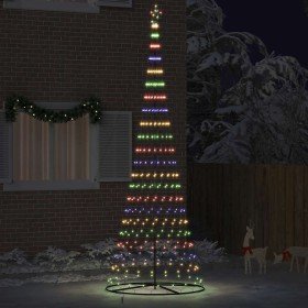 Árbol de Navidad LED Multicolor 138.5 x 138.5 x 399 cm Metal