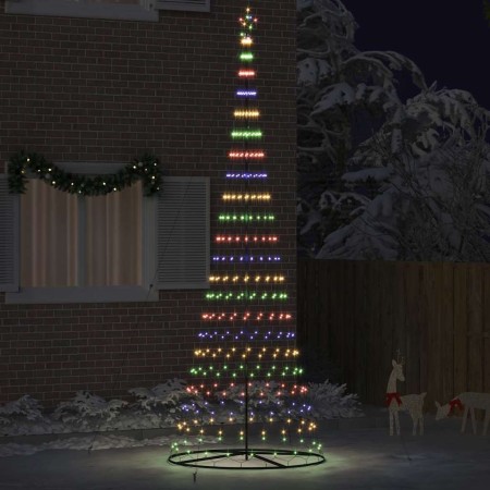 Árbol de Navidad LED Multicolor 138.5 x 138.5 x 399 cm Metal