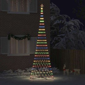 Árbol de Navidad LED Multicolor 160 x 160 x 500 cm Metal