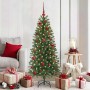 Juego de Esferas de Navidad con 150 LED 61 pcs Rojo Plástico