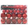 Juego de Esferas de Navidad con 150 LED 61 pcs Rojo Plástico