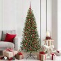 Juego de Esferas de Navidad con 300 LED 120 pcs Rojo Plástico