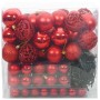 Juego de Esferas de Navidad con 300 LED 120 pcs Rojo Plástico